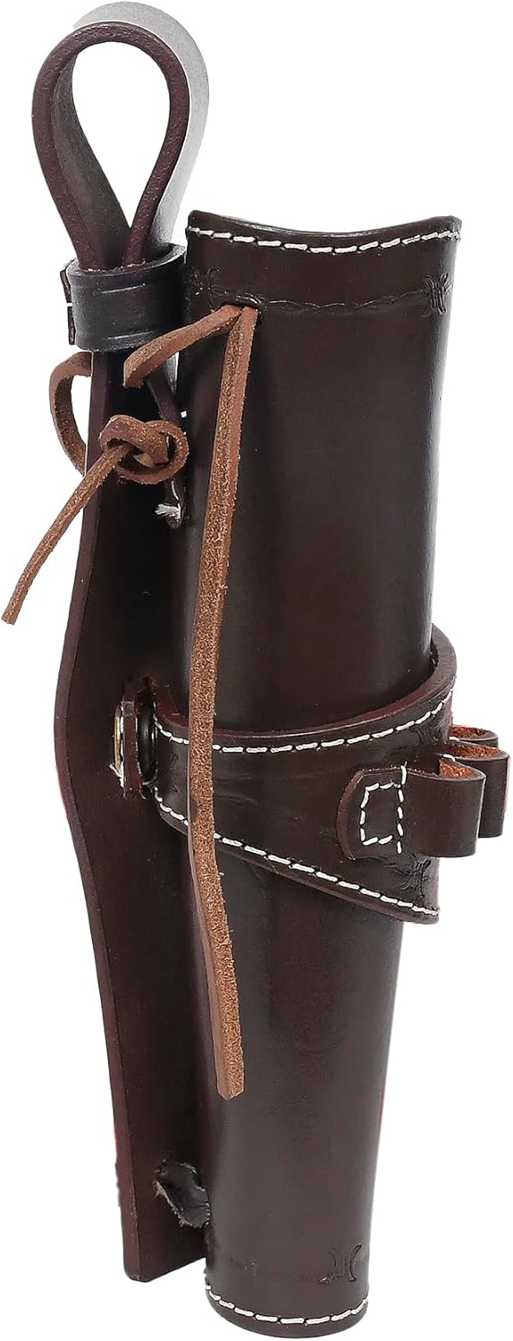 Western Cowboy Gun Holster Heritage Rough Rider Holster for Revolver with Ammo Loops Tooled Leather Pistol Holster - 4" to 7" Revolver Holster