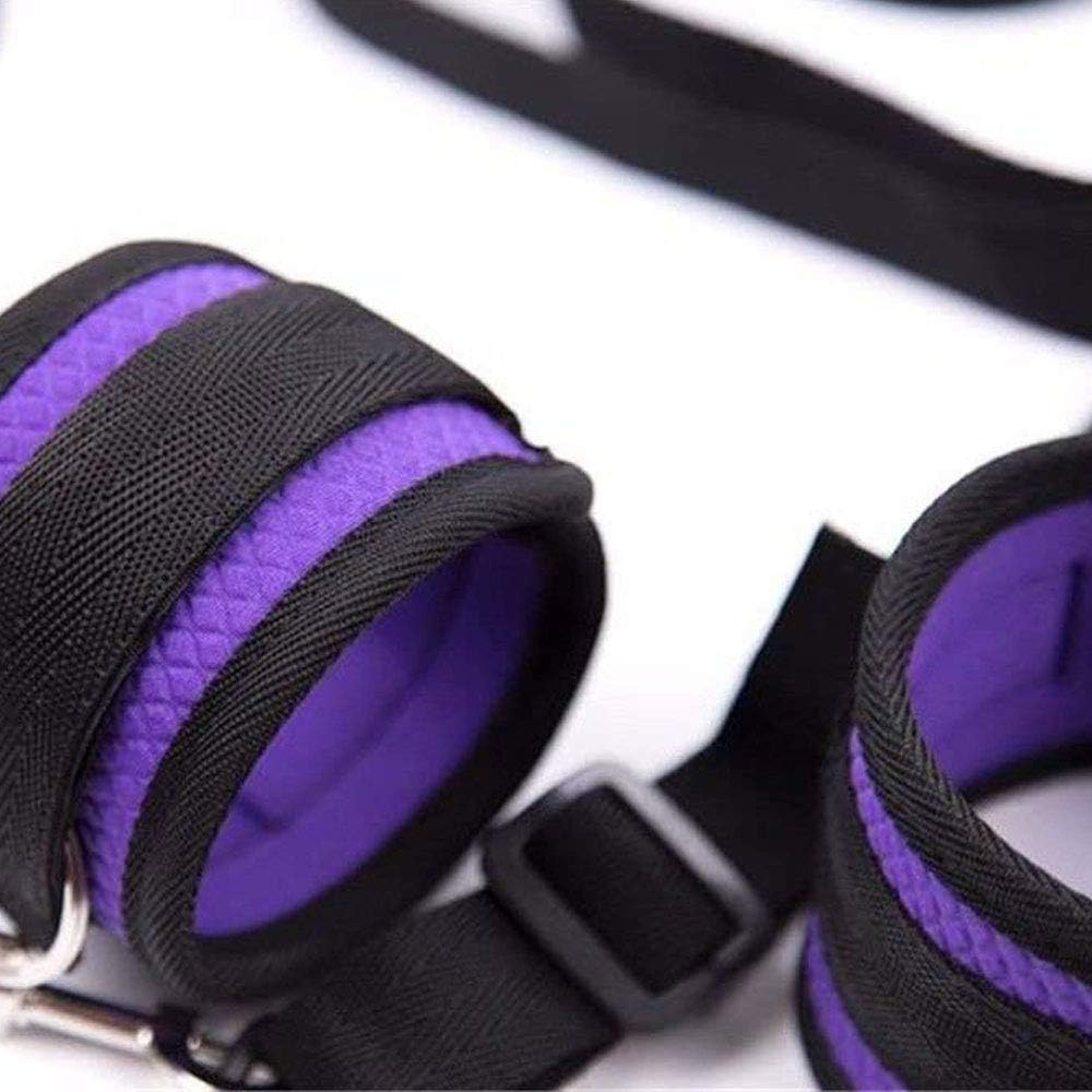 Sangle fixe double sport pour lit violet, sangle extensible à longueur réglable