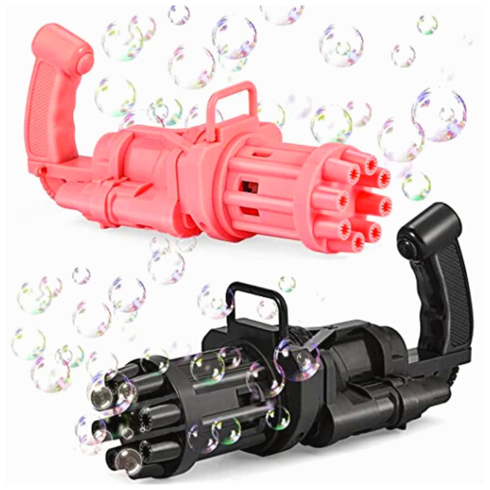 Buy 8 Hole Electric Bubble Gatling Gun Machine Toys Automatic Bubble