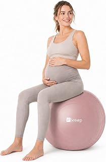 KEEP Birthing Ball for Pregnancy - 65cm 1400g Extra Thick Yoga Ball for Labor, Prenatal & Postnatal Maternity Exercise, 1100 Lbs Heavy Duty Anti-Burst Stability Ball & Physio Ball (Pump Included)
