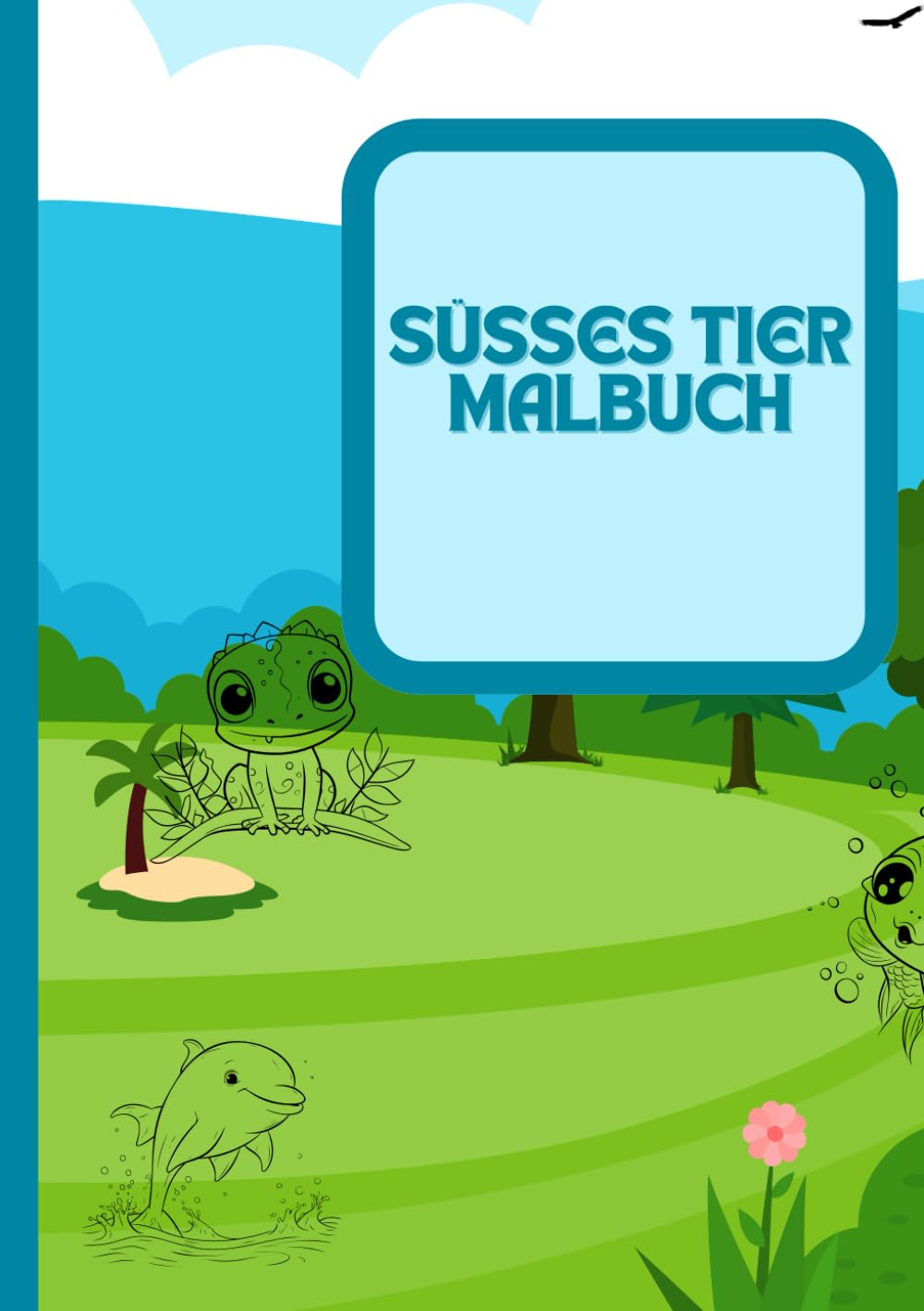 Süßes Malbuch mit Tieren für Kinder