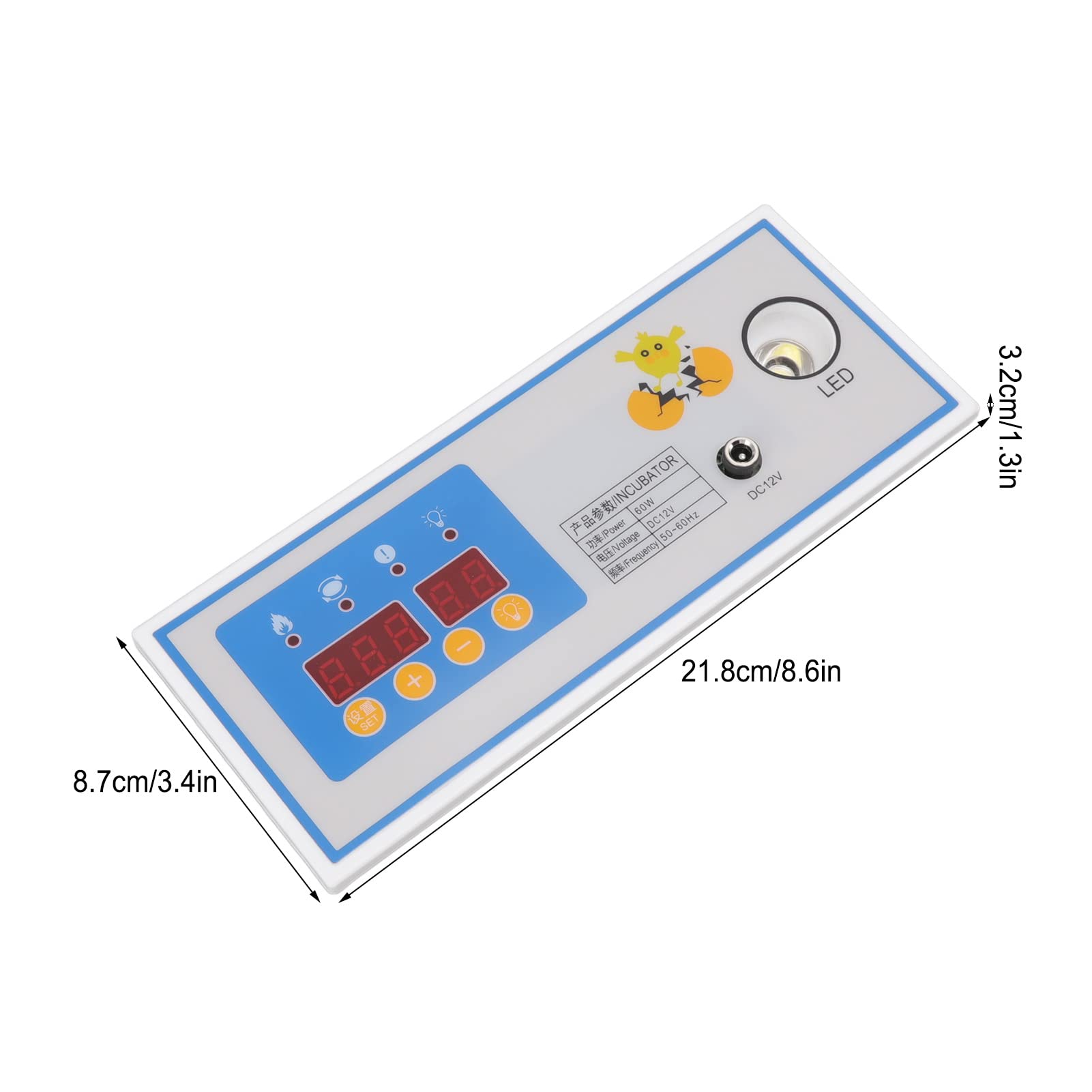 Termostato de incubadora automático de plástico, 60W, 12V, controlador de temperatura para Mini accesorio de incubadora