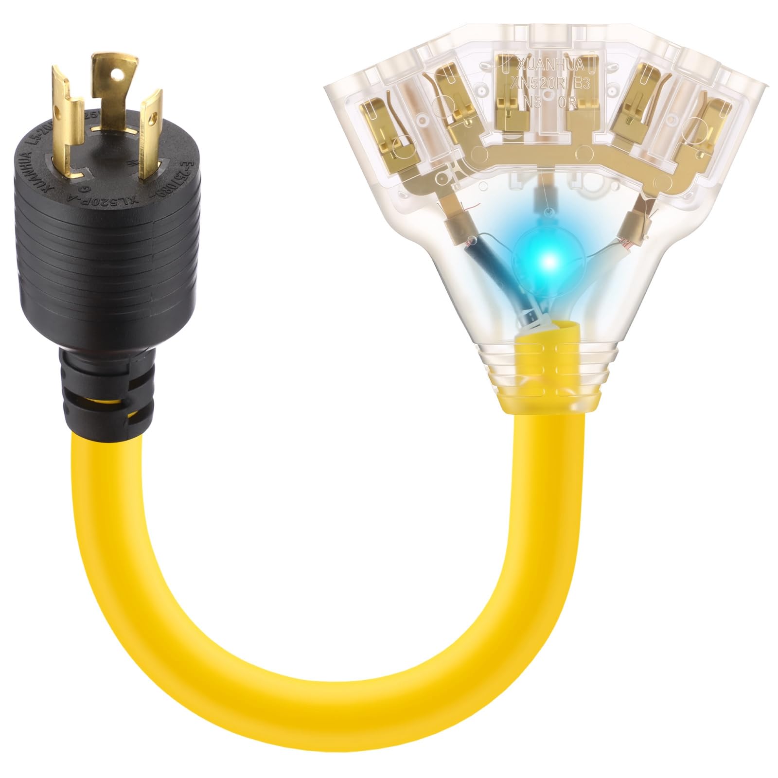 Kanayu 1.5ft 20 Amp to 110 NEMA Adapter Outdoor Generator Power Cord