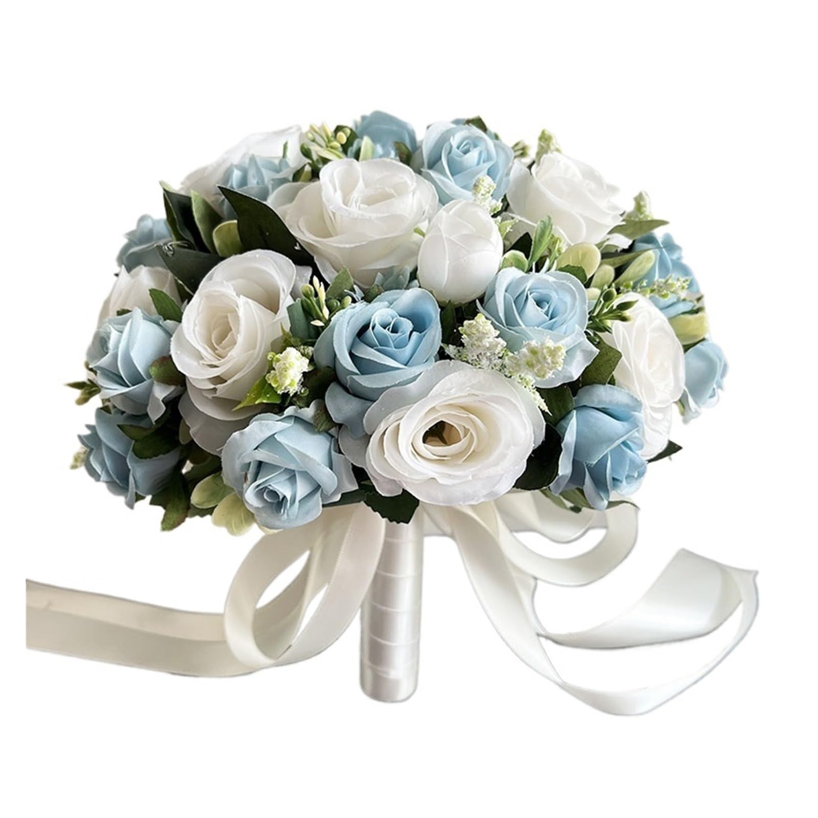 SHENJMAI Artificial Flower Bouquet Wedding Flower Bouquet Bridal Accessories Marriage Silk Flowers Artificial Roses for Bride Bridesmaid(Type 9)