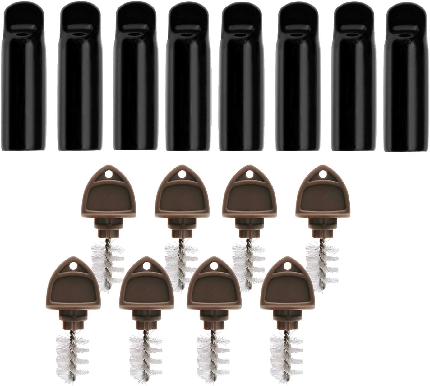 16 Pieces Draft Beer Faucet Cap & Plug Brush Beer Tap Plug Brush- Rubber Tap Soother Sanitary Covers