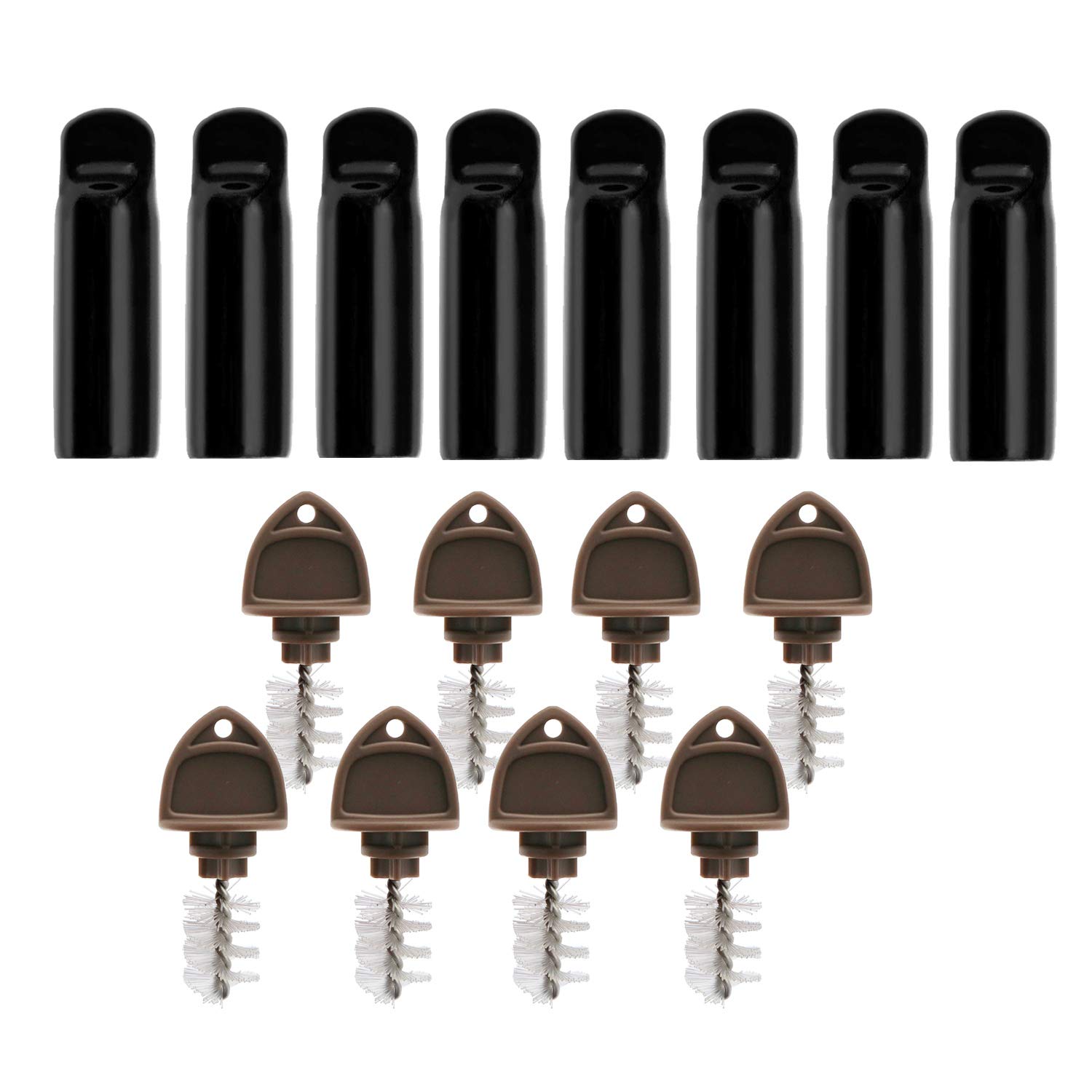 16 Pieces Draft Beer Faucet Cap & Plug Brush Beer Tap Plug Brush- Rubber Tap Soother Sanitary Covers