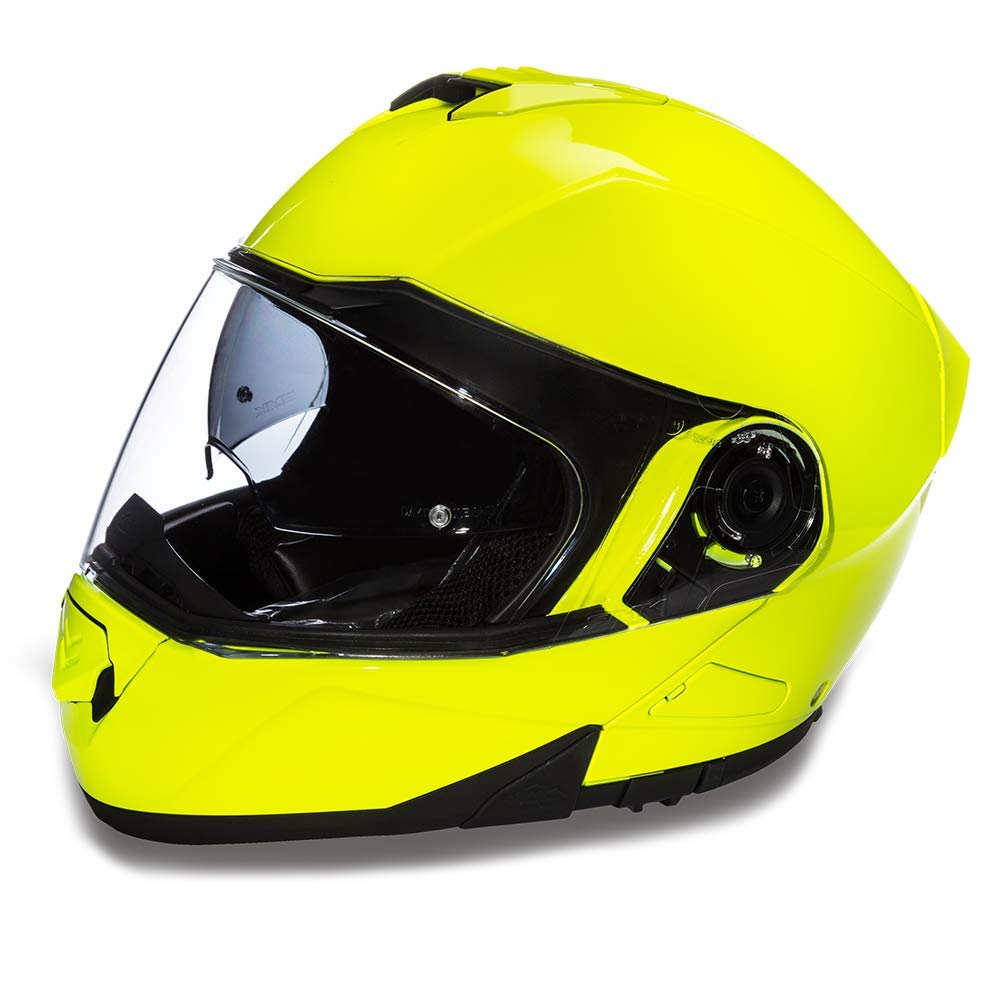 Daytona Helmets Glide Modular Motorcycle Helmet - DOT Approved Flip Up Helmet - Bluetooth Ready Full Face Motorcycle Helmet with Dual Visors for Men, Women & Youth