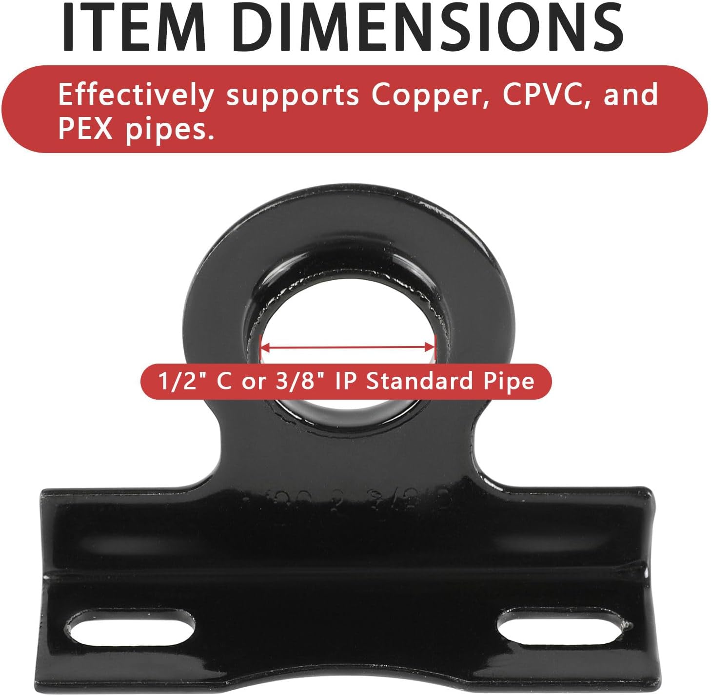 (Pack of 30) EFIELD Pipe Stay Hanger for 3/8 Inch IP Standard Pipe or 1/2 Inch Copper, CPVC & PEX Pipes - Universal Pipe Support Bracket,(ACC011-30PCS)