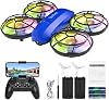 Dron Swifsen para niños con cámara, helicóptero pequeño RC de interior, regalo de cumpleaños para niños y niñas principiantes, mini cuadricóptero con 2 baterías, protección de hélice, altitud fija 1