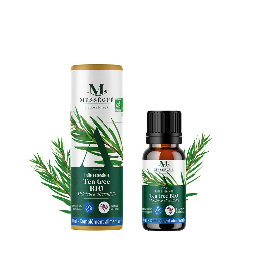 TEA TREE BIO - Huile Essentielle Chémotypée - Voies respiratoires, immunité - 100% pure et naturelle - 10ml - Mességué