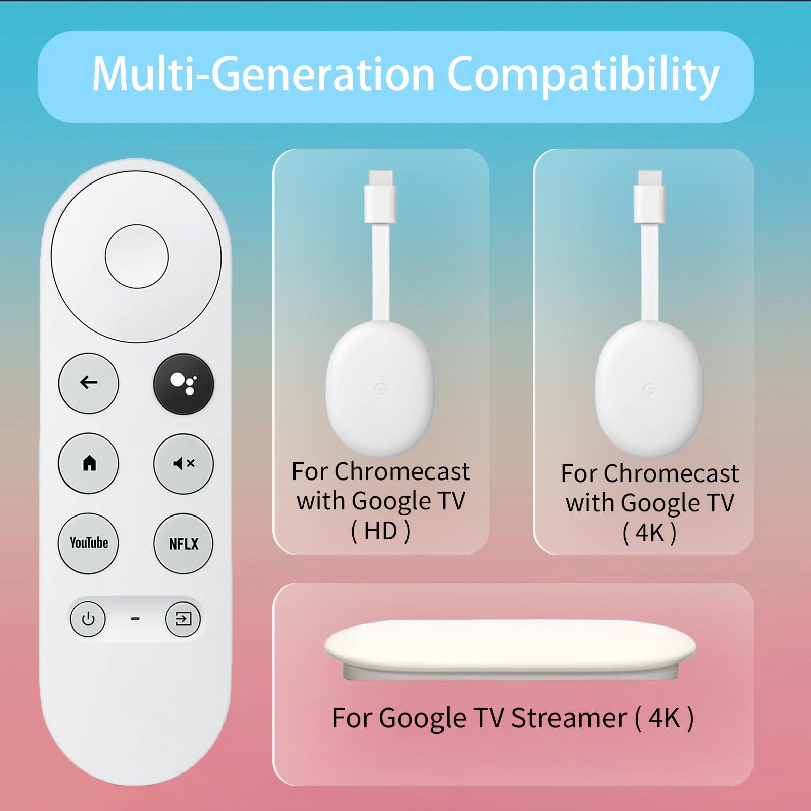 Amazon | Chromecast with Google TV 交換用リモコン 音声対応 G9N9N