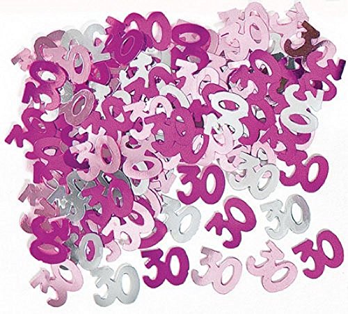 Gifts 4 All Occasions Limited SHATCHI-164 14g 30th Pink Happy Birthday Party Glitz Table Confetti Sprinkles Decorations