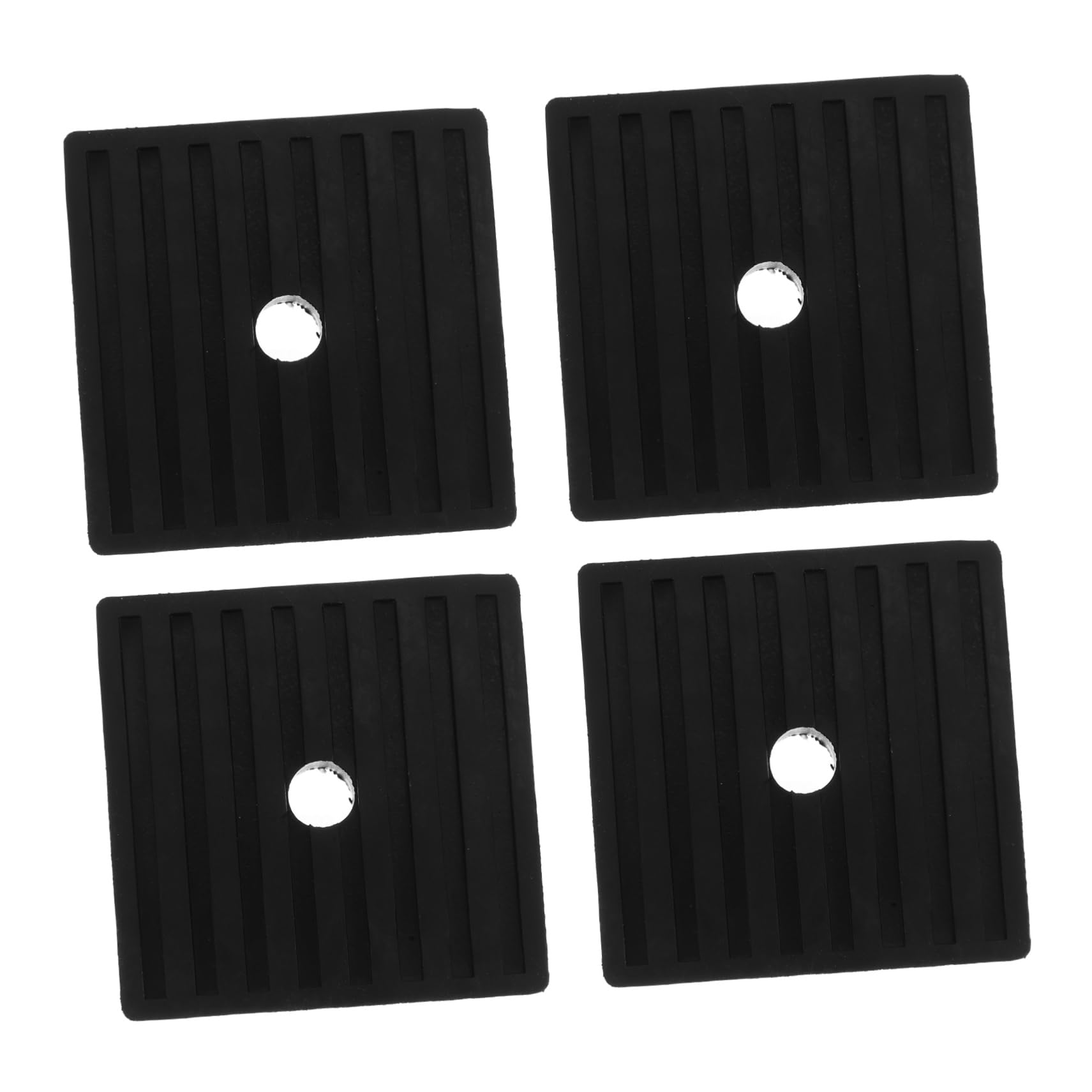 SOLUSTRE 1,5 Cm Caoutchouc Carré Anti-vibrations 4 Pcs pour Compresseur et Générateur