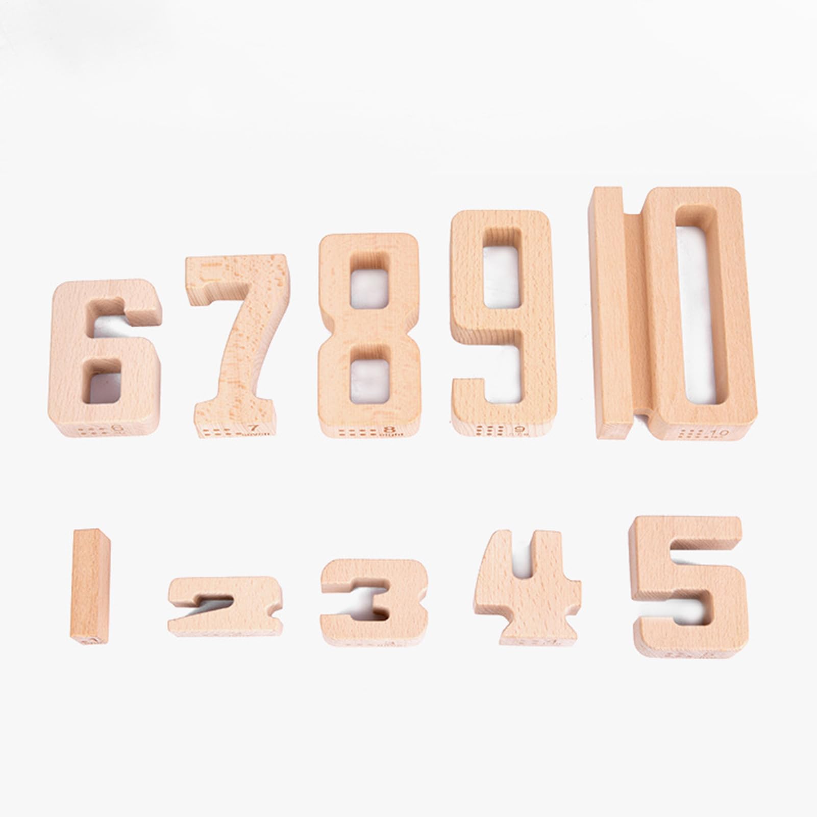 Generisch Zahlenbausteine Holz-Zahlenblöcke, Zählen, Stapeln, Mathe | Feinmotorische Entwicklung Pädagogisches Sortier- und Bauspiel für Vorschulkinder und Kleinkinder zum Frühlernen
