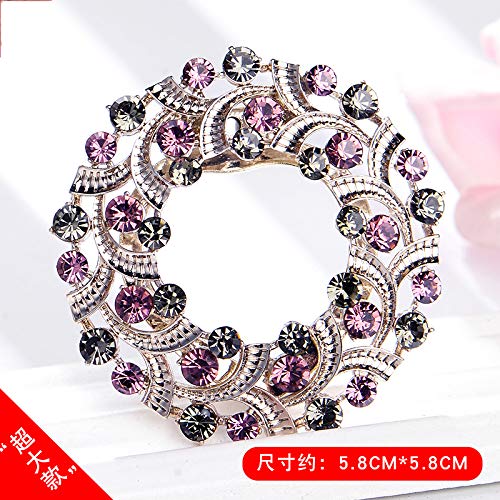 AAHHYY Joker Gran Bufanda de Seda con Hebilla Broche para Mujer Ropa de Doble Uso Esquina Hebilla Anudada Bufanda Hebilla Anti-iluminación Broche,T