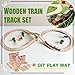 Wooden Train Track Accessories, Train Set, Train Track -Solid Wood -Christmas Tree Train, Thomas Wooden Railway, for Kids, Birthday Gift, Toddler Boys and Girls Over 3 Years Old