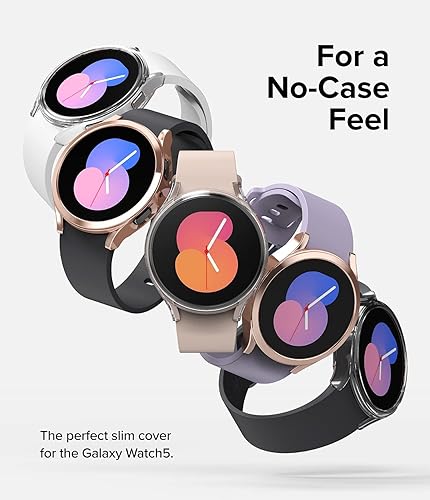 Miniatura 3 de Ringke Funda delgada [material antiamarilleo/paquete de 2] compatible con Samsung Galaxy Watch 5 de 1.575 pulgadas (1.575 in) para minimalista,