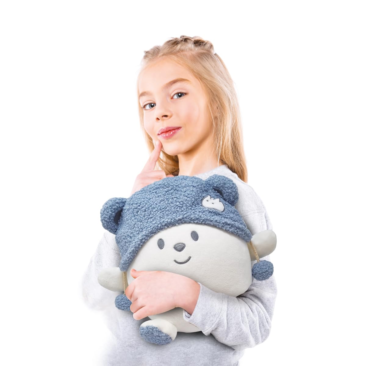 Cuscino da viaggio cervicale per bambini in tessuto - stitch