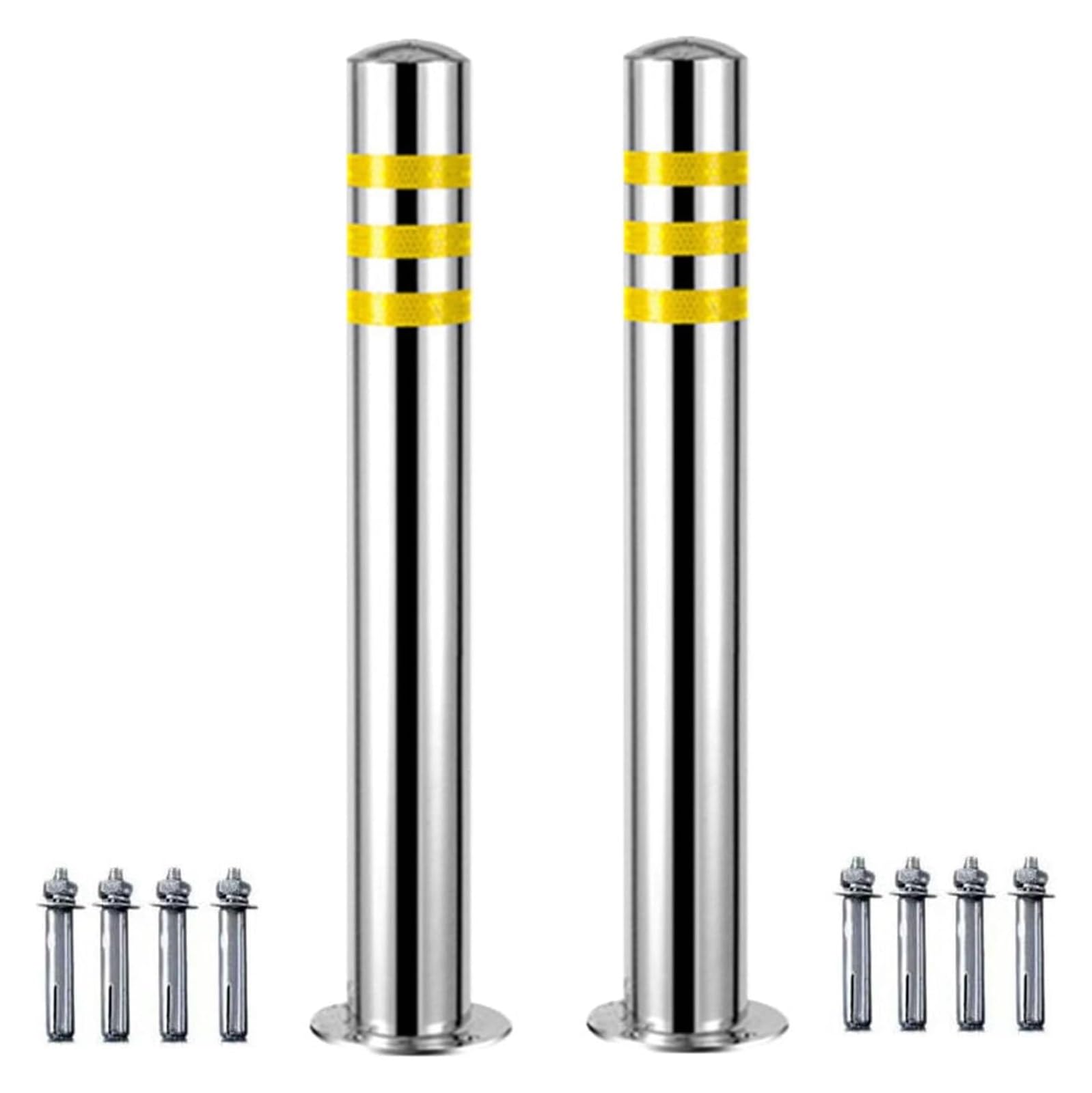 CWCQGH Safety Bollard Access Control Traffic Stop Barriers, Security Posts For, Driveways, Garage (7.6 x 75cm (3 x 29 1/2in))