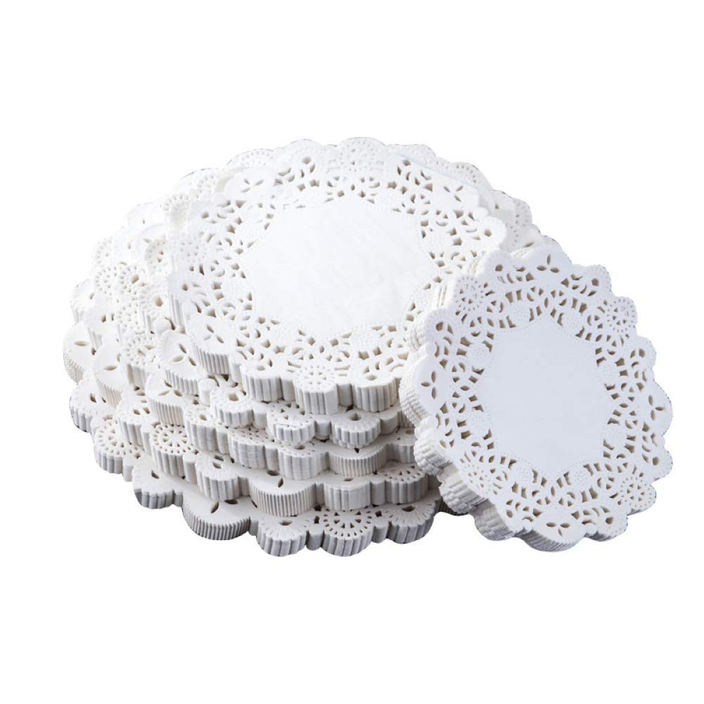 100 tovagliette Rotonde in Carta per Torte, pratiche tovagliette per Torte per Feste, Matrimoni, Decorazioni da Forno, Bianco 8,5 Pollici (Bianco 3,5 Pollici)