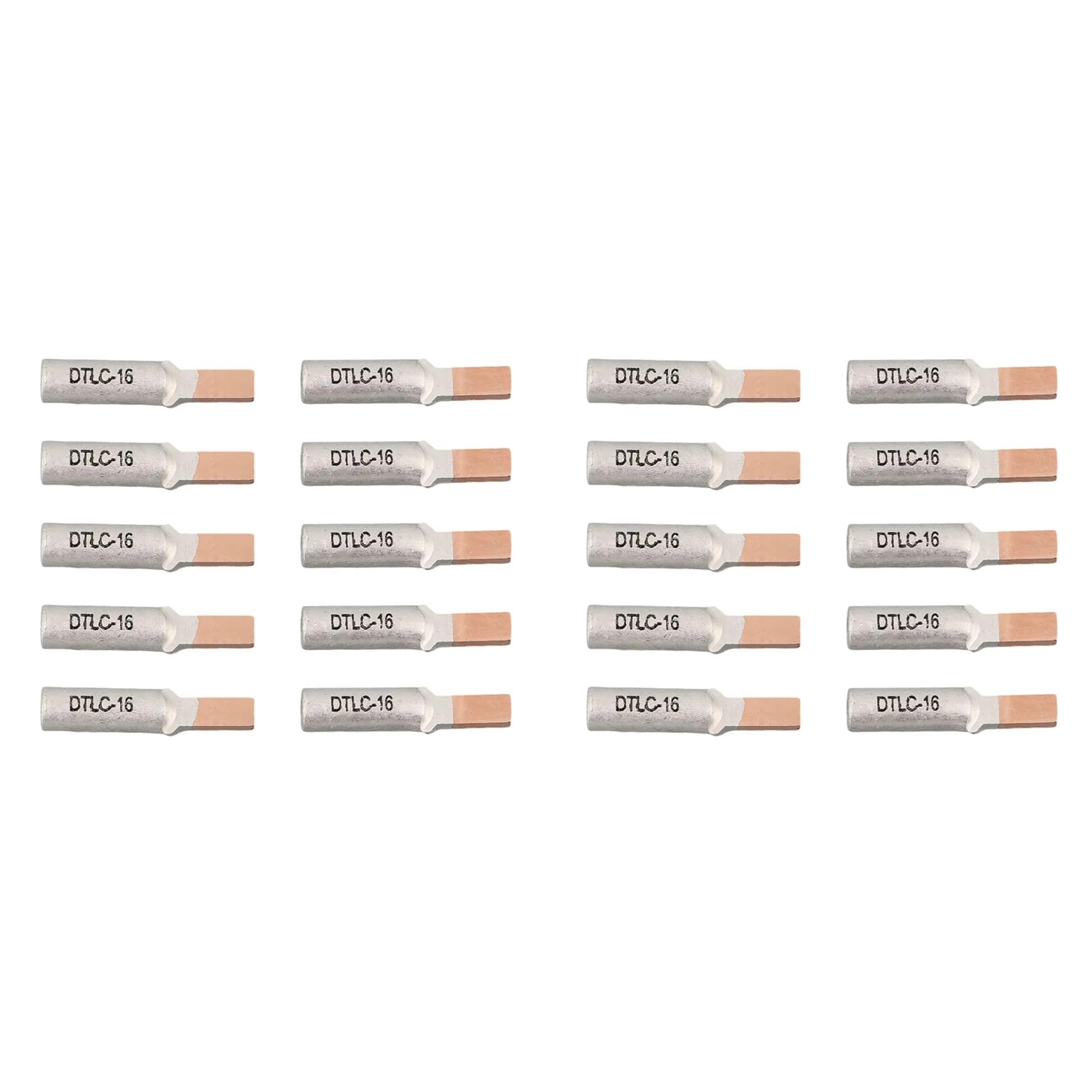 Jnchdghwa Silver 20Pcs Circuit Breaker Copper Aluminum Cable Terminal Electric Meter Wire Connector Bimetallic Cable Lugs Dtlc-16
