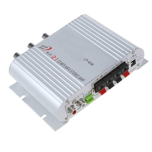 Miniatura 1 de Eaglerich LP-838 Mini Hi-Fi CD MP3 Radio Coche Auto Motocicleta Home Audio estéreo Bass Altavoz Amplificador Subwoofer Reproductor de amplificador