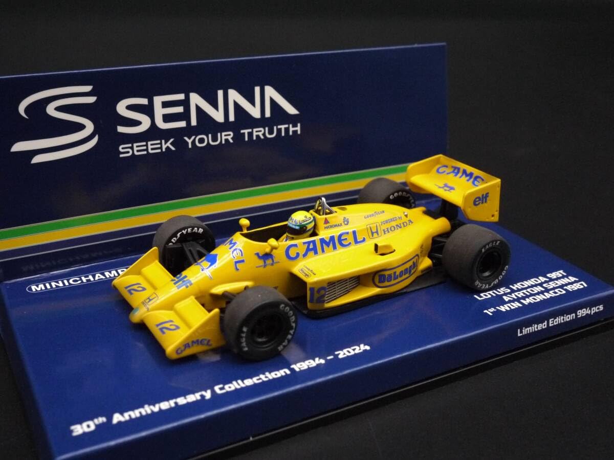 1/43 ロータス 99T ウェザリング A.セナ 没後30年コレクション MINICHAMPS 1/43 ロータス ホンダ 99T A.セナ モナコGP 1987