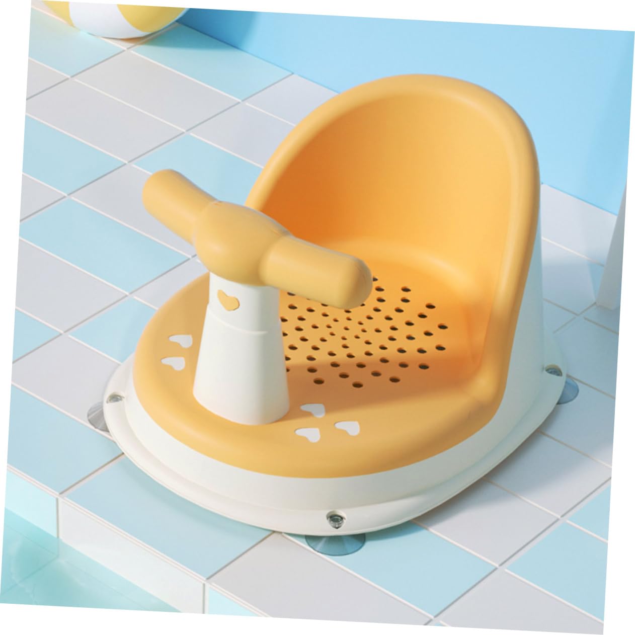 Asiento de Baño para Bebés de 12 Meses Soporte Antideslizante y Diseño Compacto en Pp y Tpe Adecuado Hora del Baño y Juegos Seguros