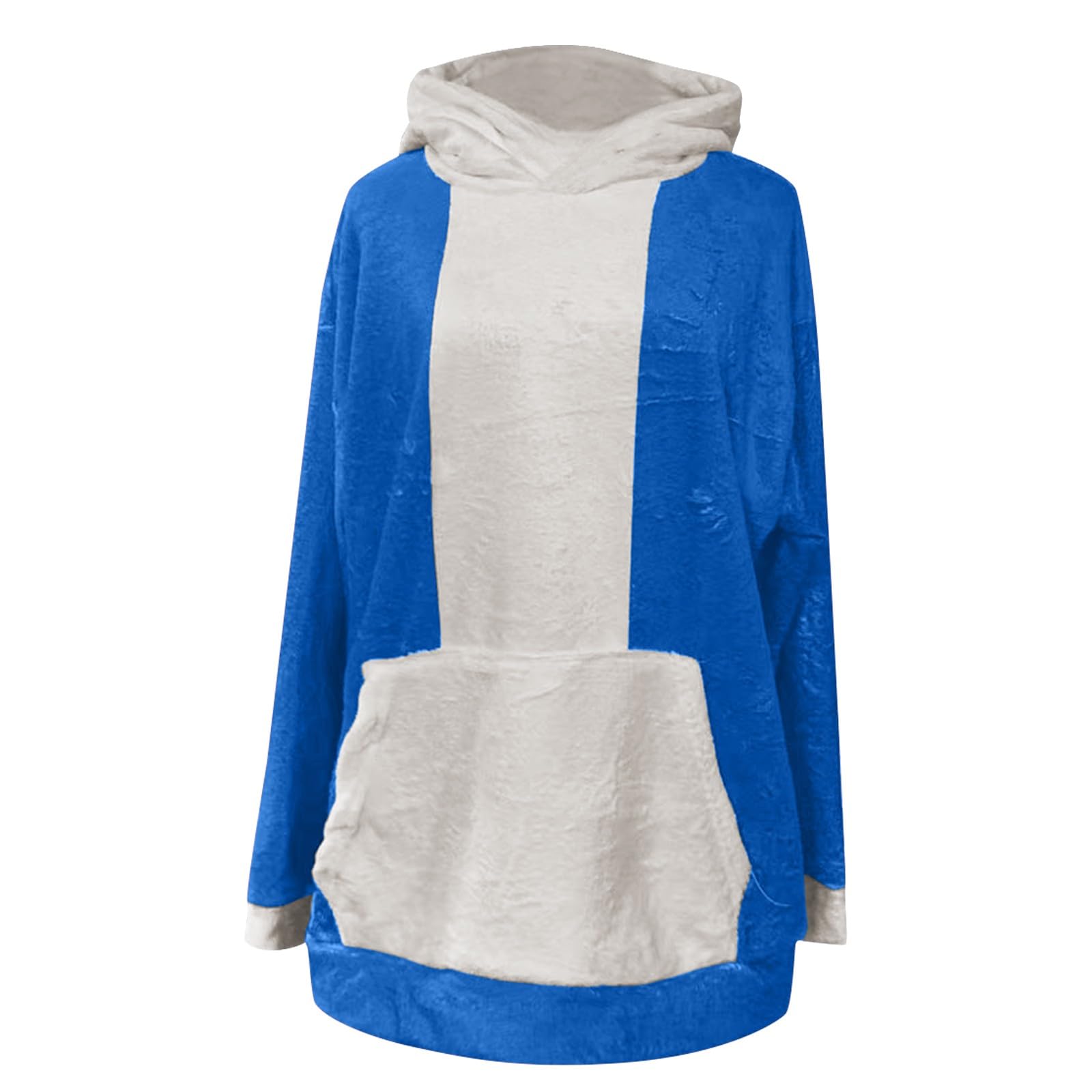 De Marca Camisa Deportiva con Capucha, Holgada, Terciopelo, Color Patchwork Navideño, Tamaño Y Moderna, Cómoda. Sudadera Sin Mangas Hombre (Blue, XXXL) Proteccion UV Oversize Ropa