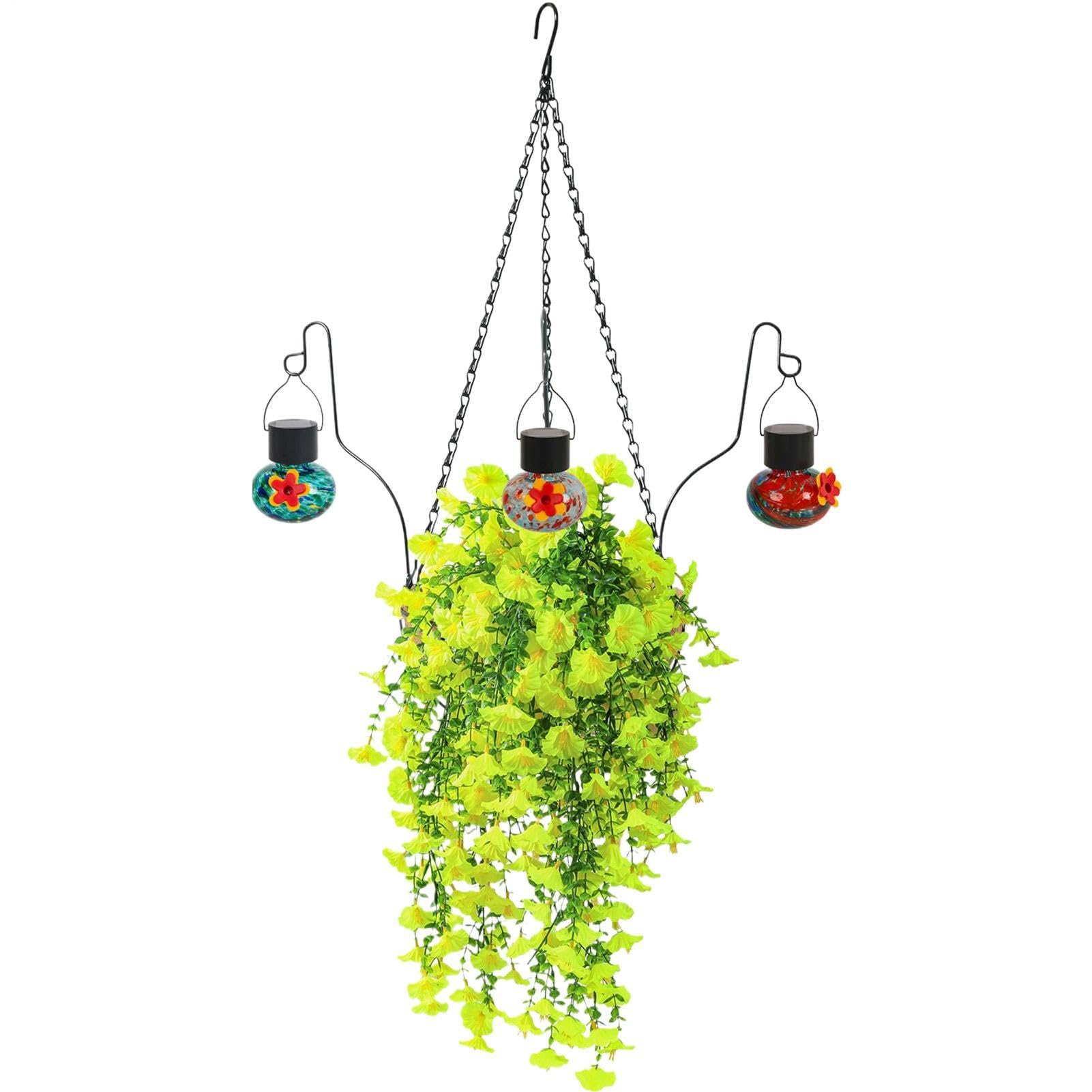 Flores Artificiales De Exteriores Decoración Realista De Metal Con Para | Para Pájaros Con Flores Artificiales Para Césped, Balcón, Jardín, Porche, Parque, Patio, Ninfas, Conuros,