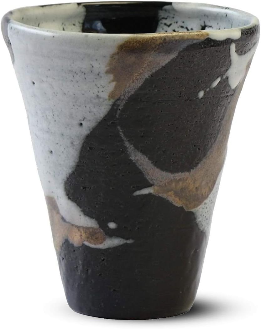 Shigaraki W919-15 Ceramic, 4510542399174 Ceramic, Width 3.9 x Depth 3.9 x Height 4.5 inches (10 x 10 x 11.5 cm), Sharaku Free Cup, Stylish Pottery