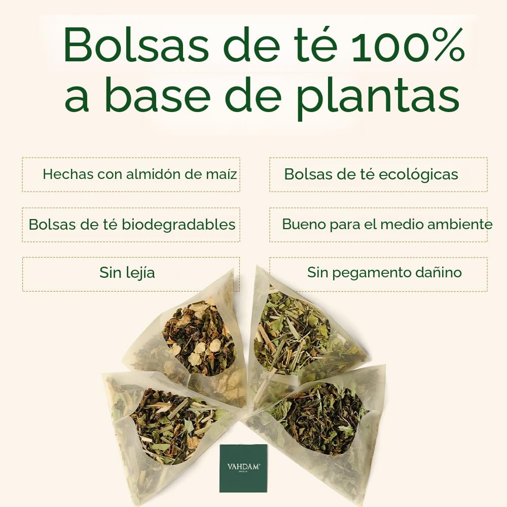 VAHDAM, Original Masala Chai Té (30 Piramidales Bolsitas De Té) Masala Chai | Bolsa De Con Especias Chai | 100% Pura Y Natural | Caliente, Frío O Como Kombucha