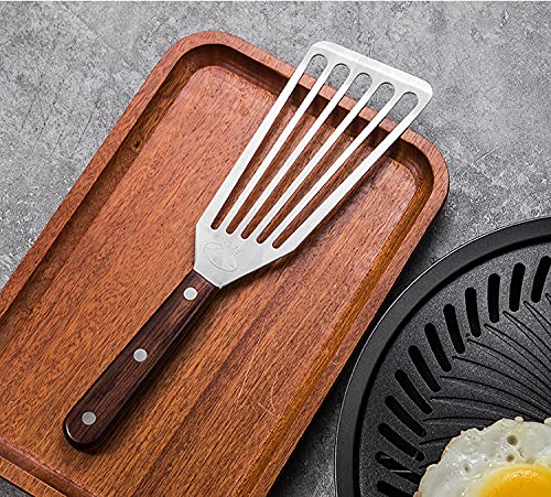 Fish Spatula, 2 Pack Stainless Steel Metal Spatula, Slotted Spatulas for Cooking, Flipping, Turning, Frying and Grilling - Image 9