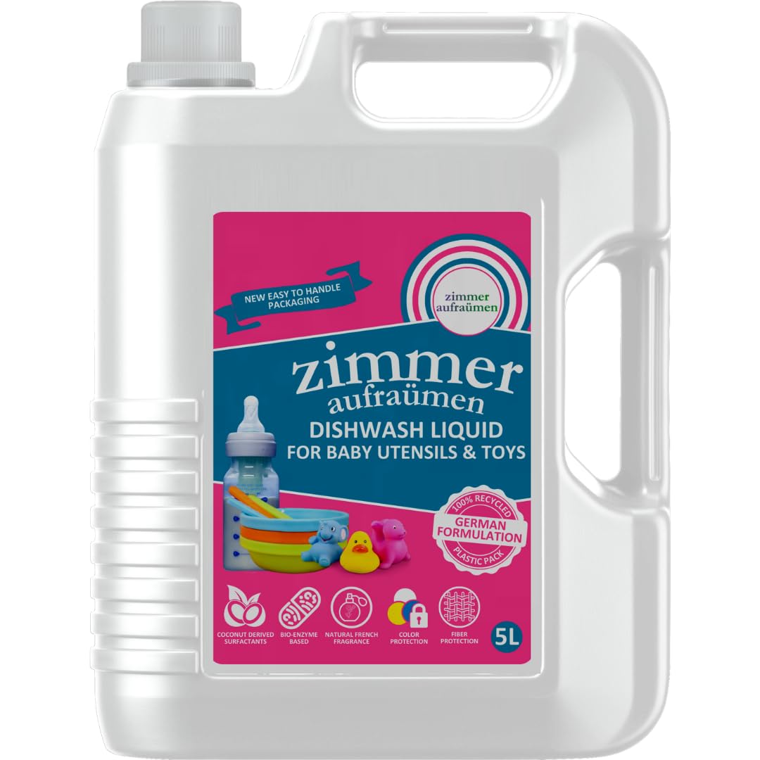 Zimmer Aufraumen Baby Bottles, Toys, Utensils Washing Liquid Detergent-5L with Natural & Organic Cleaning Agents, 5 Bio Enzymes Blend and Natural Neem Oil Disinfectant (B09S6NCDBJ) Amazon Price History, Amazon Price Tracker