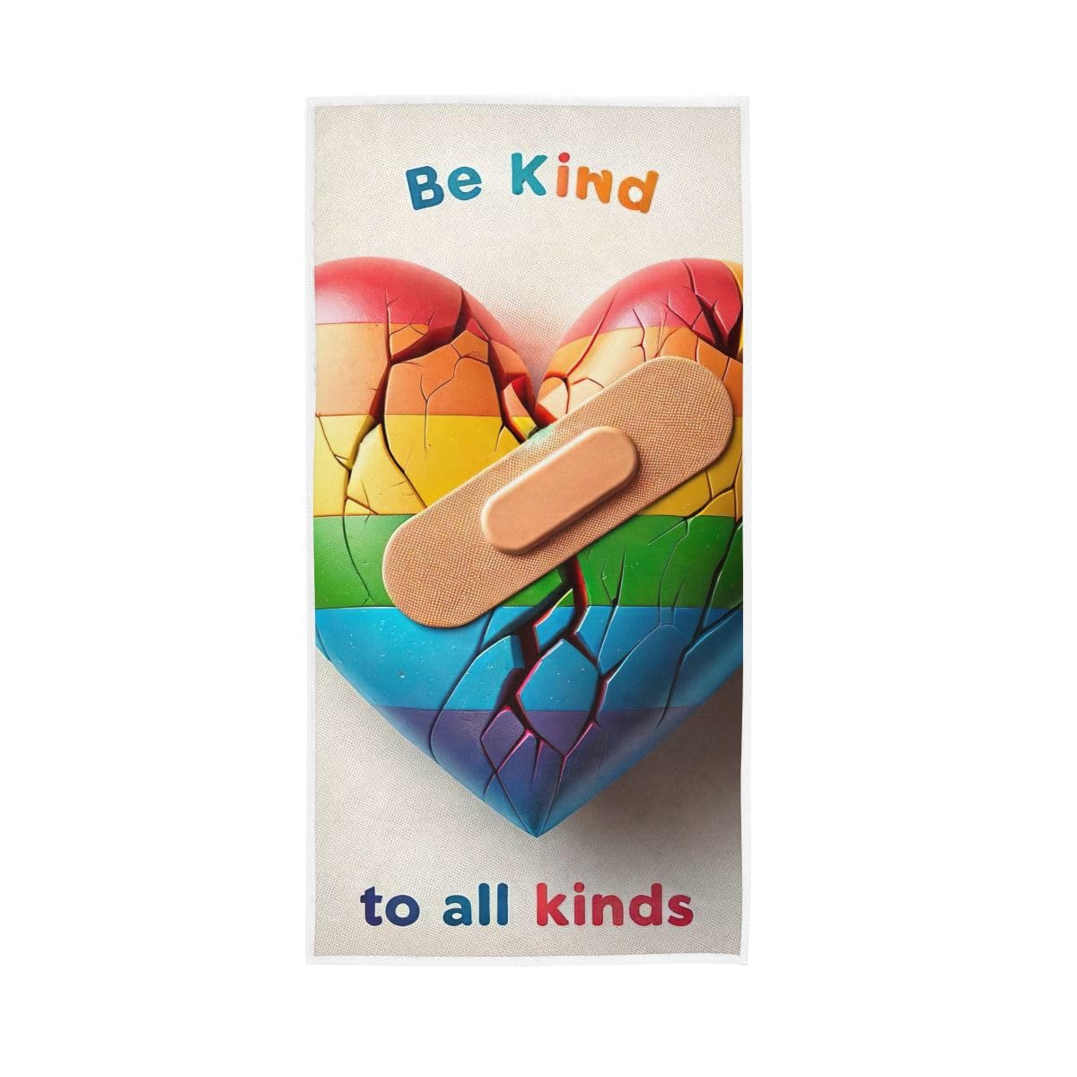 LSRCPD Pride Day be Kind to all Kinds Hand Towels, 15 x 30 Inches, Soft Highly Absorbent Towels for Bathroom Gym Shower