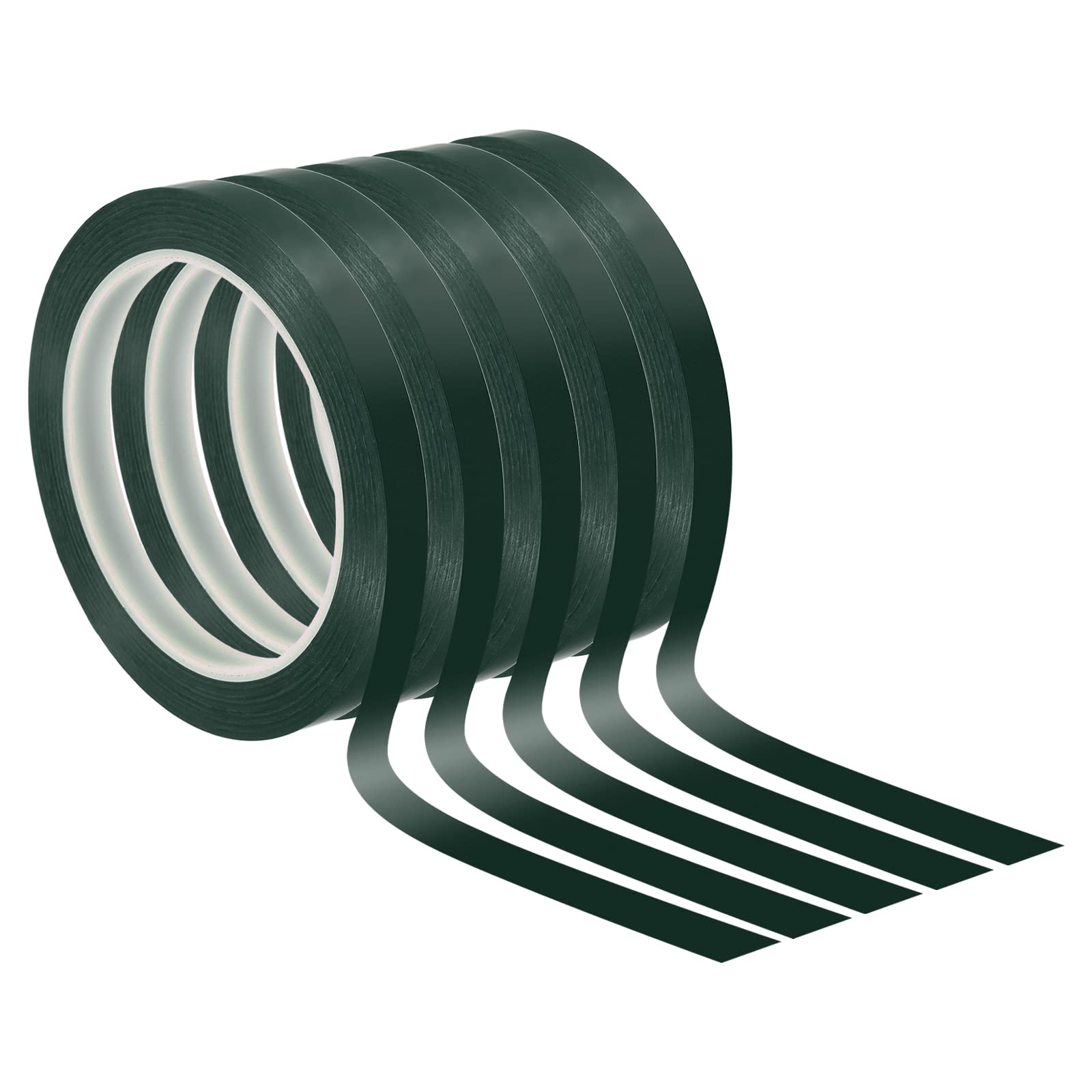 PATIKIL Whiteboard Tape 10mm X 66m, 5 Pack Thin Dry Erase Tape for Graphic Chart Marking DIY Art Green