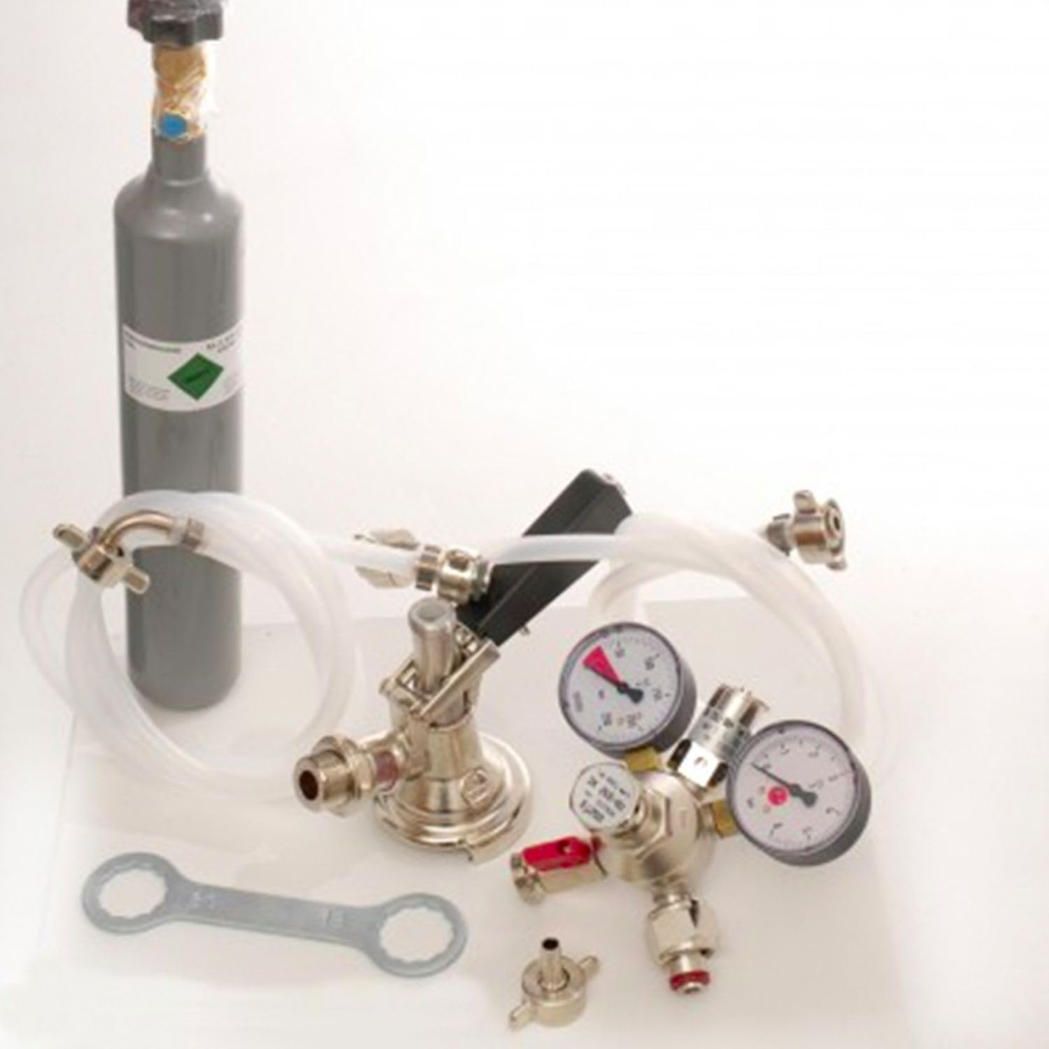 Kit de Accesorios 1 con acoplador de Barril Tipo A, Manguera de Cerveza de 7 mm y Botella CO2 de 0,5 kg