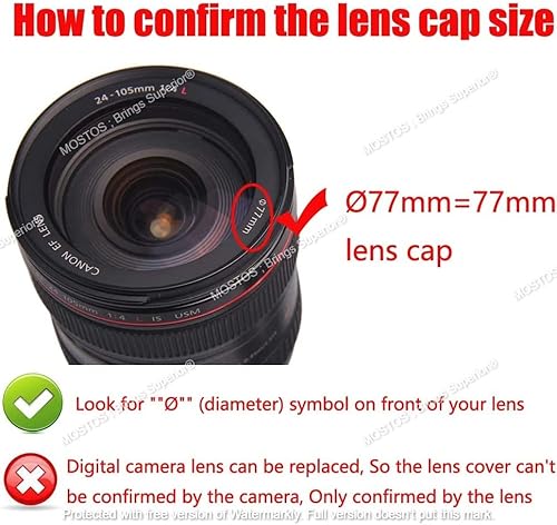 Miniatura 4 de Tapa de lente de cámara de 3.031 in para lente Nikon AF-S NIKKOR 0.945-4.724 in f4G, AF-S 1.102 in f1.4E ED f1.4, lente AF-S 3.346 in f1.4G para