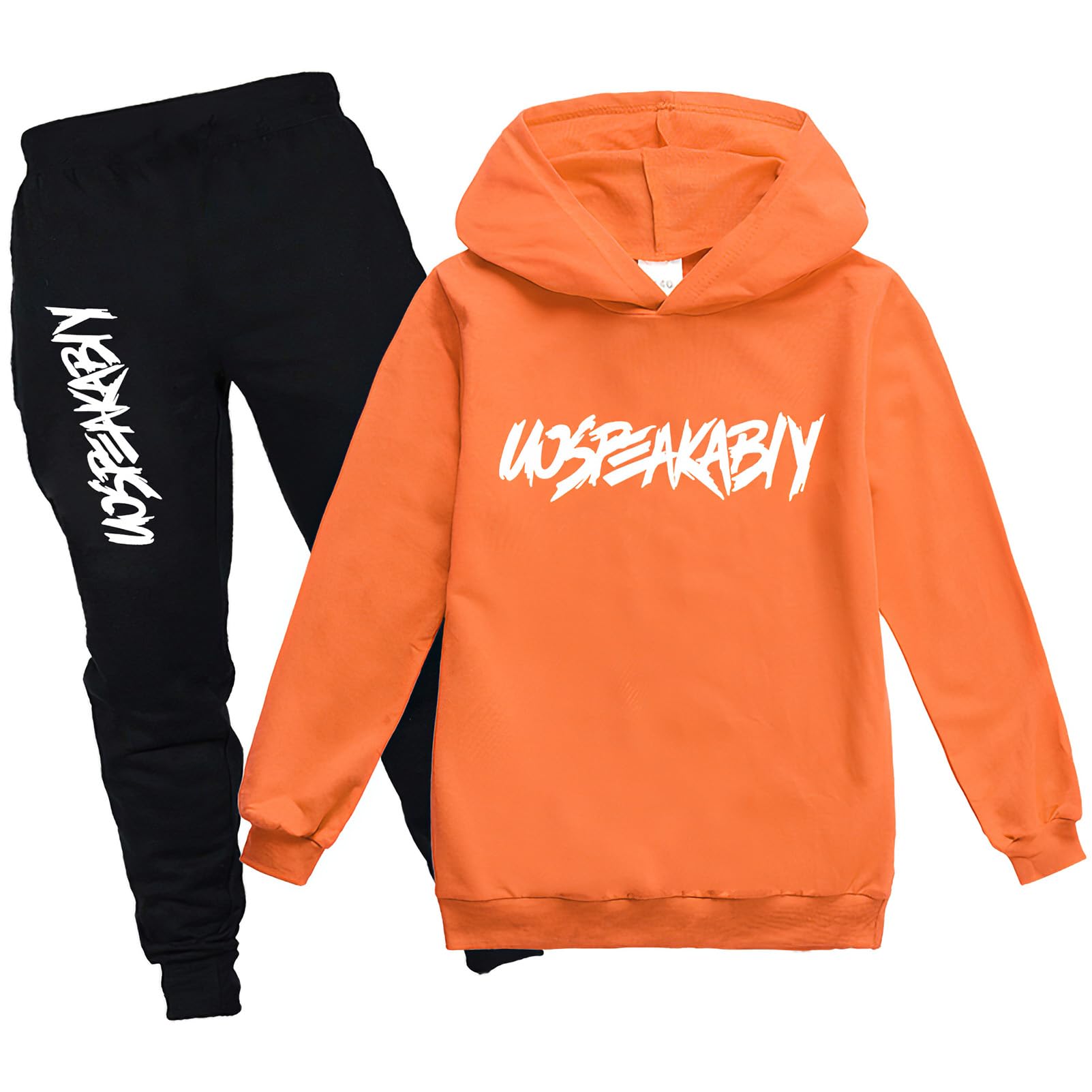 amropi Chándal Niños 2 Piezas Set Sudadera con Capucha y Pantalones Deportivo Jogging Conjunto Ropa 2-15 años — view 9