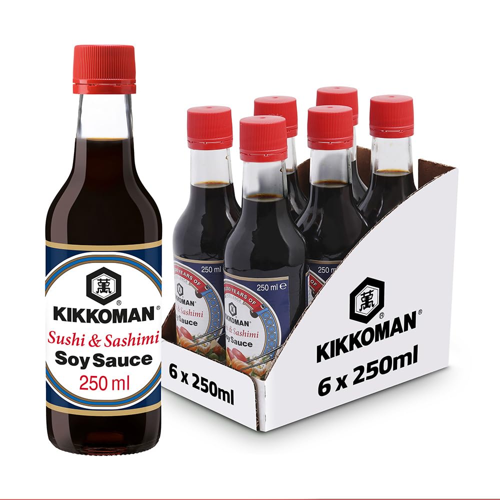 Kikkoman Sushi & Sashimi Soy Sauce, 250ml, (Pack of 6)