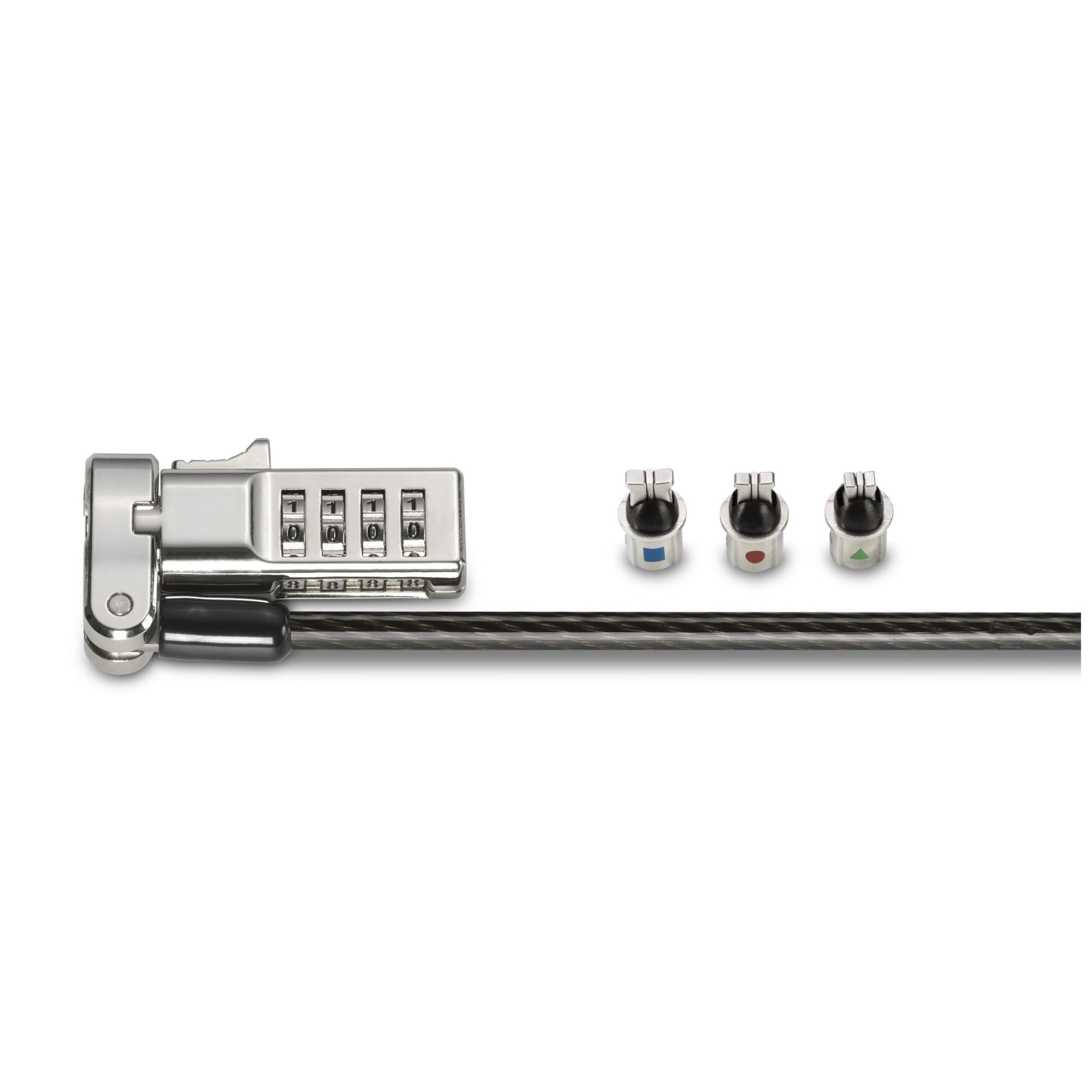 Kensington - Câble de Sécurité à Combinaison Universel 3-en-1 pour Ordinateur Portable, Câble Antivol de 1,8 m en Acier Carbone, K62316WW