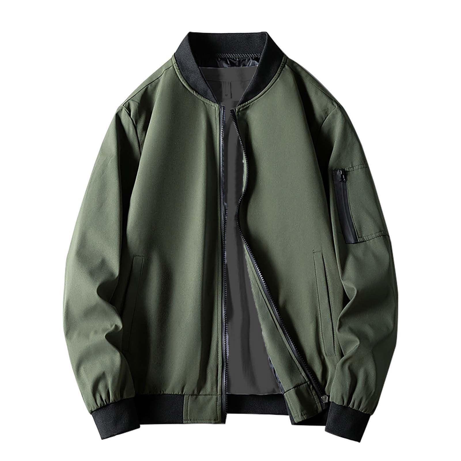 Men's Jacket Lightweight Bomber Jacket Handsome Pilot Zip Fx Standing Jacket Casual Jackets for Men Man Jacket Mens