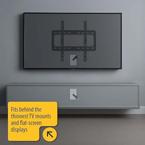 Miniatura 3 de DataComm Electronics 45-0014-WH - Placa de cable con apertura flexible, color blanco