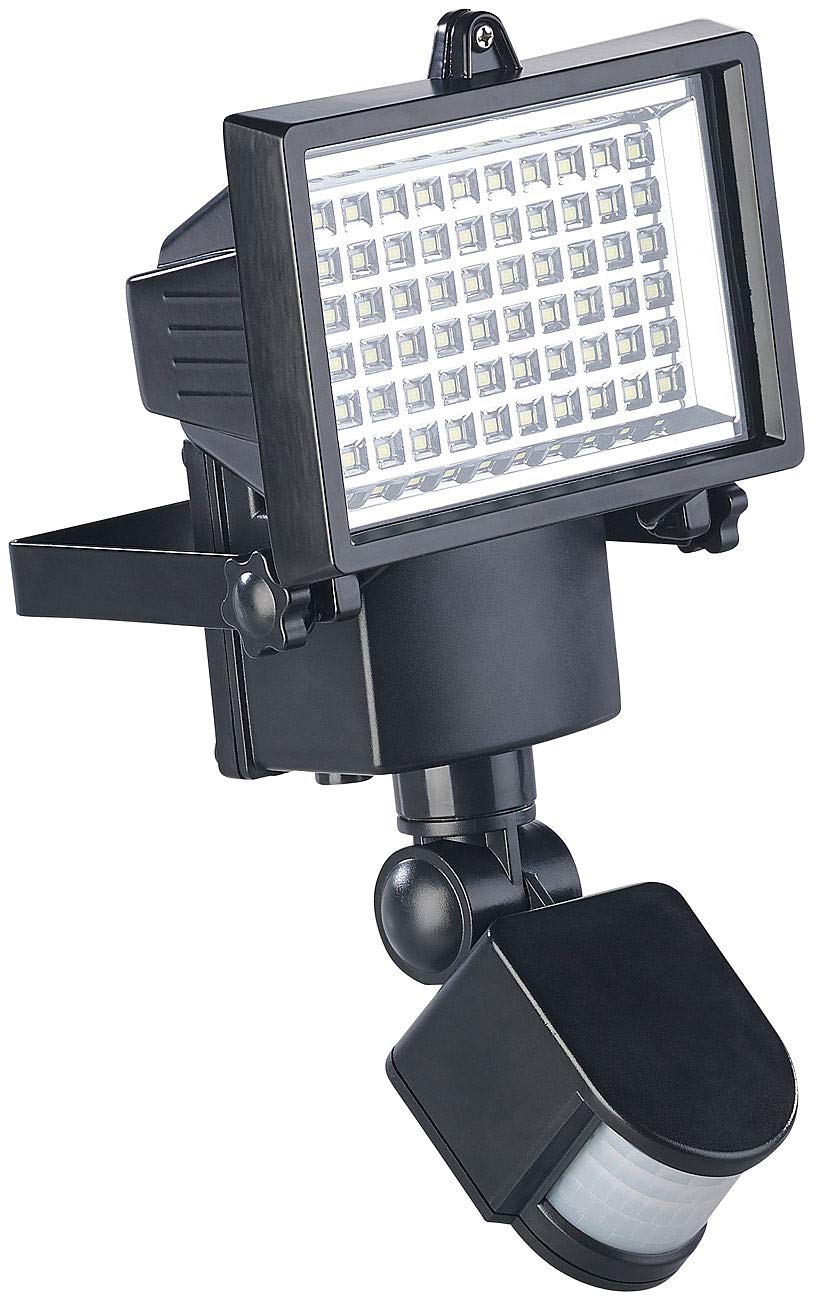 Luminea LED-Solar-Außenstrahler: 2er-Set Solar-LED-Wand-Fluter für außen, mit PIR-Sensor, 12 W (Flutlicht Strahler, Wand Hofscheinwerfer)