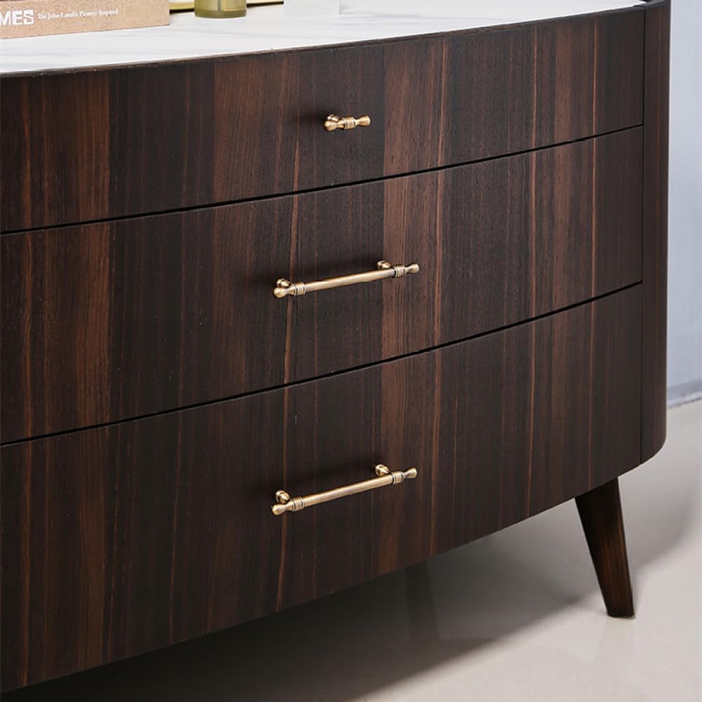 Handle knobs , Cabinet Drawer Handle, Cabinet Pulls, Antique Brass Cabinet Handles and Knobs Drawer Pulls Kitchen Cupboard Handles for Furniture Wardrobe Bedroom Drawers Hardware,(C5853160Bronze)