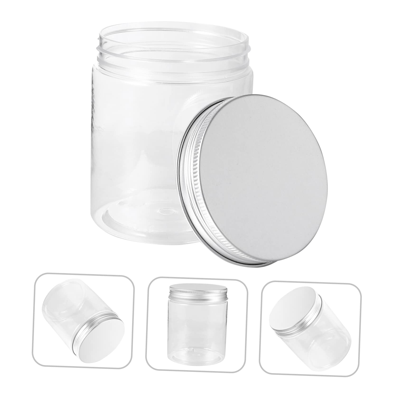 POPETPOP Barattoli di Conservazione 250ml Coperchio in Alluminio, 12 Pezzi