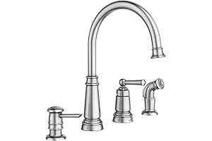 Moen Spot Resist Stainless One-Handle High Arc 4-hole Kitchen Faucet with Side...