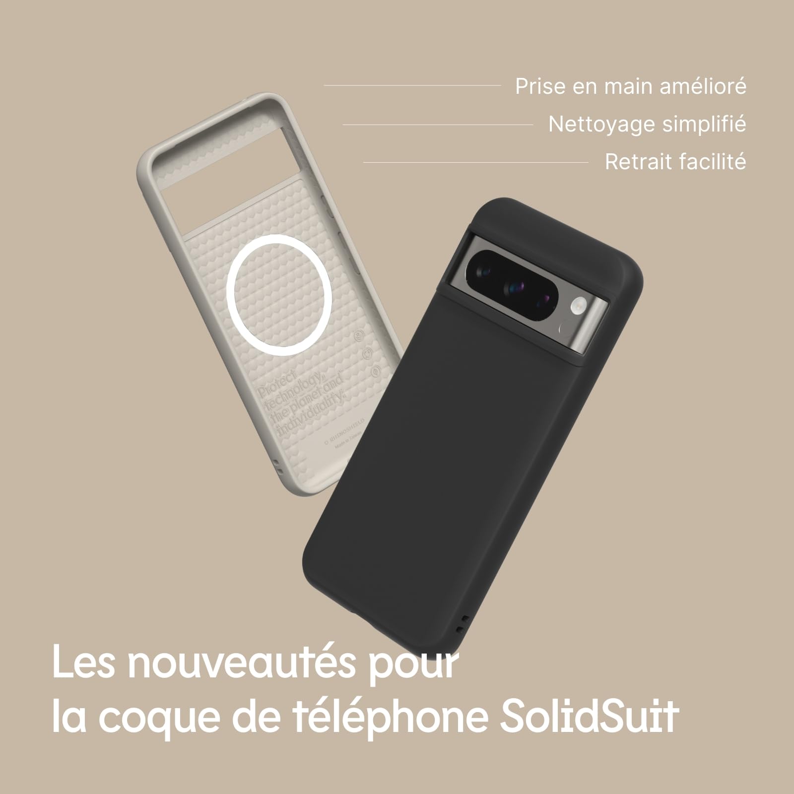 RhinoShield Coque SolidSuit avec MagSafe pour Pixel 8