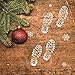mdgfge Christmas Large Floor Santa Footprint Snowflake Stencils Xmas Hollow-Out Reusable Drawing Template for Painting on Floor Wood Window Wall Home Party Holiday Decoration Supplies (6 Pcs)