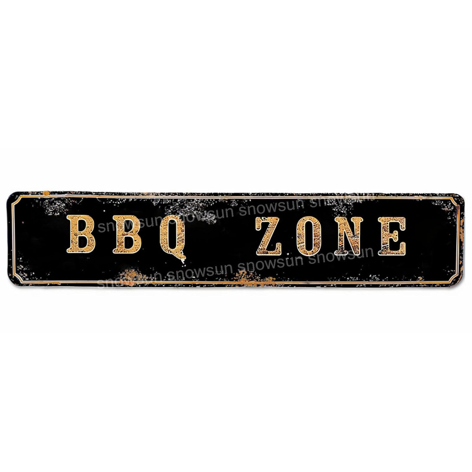 Bbq Zone Vintage Metal Signs Retro Tin Sign For Home Bar Office Outdoor Garden Wall Decor 4x16 Inch